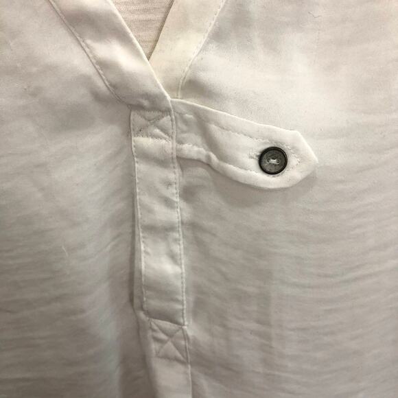 Anthropologie Dolan Semi-Sheer White Blouse Medium - Picture 3 of 9